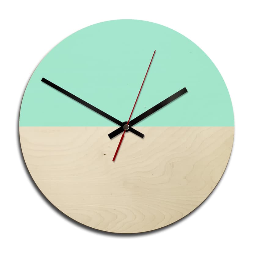 Orologio in legno - Menta