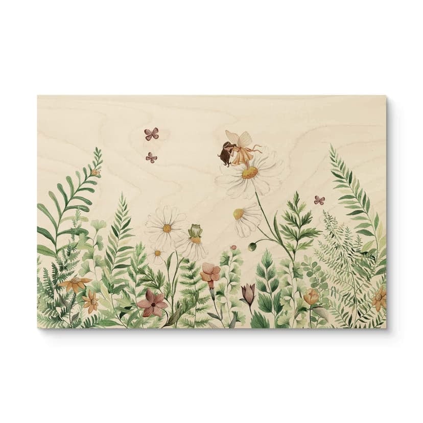 Stampa su legno Kikki Belle - Giardino delle fate