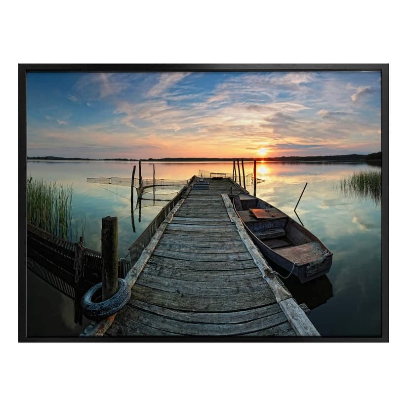 Poster - Tramonto sul lago