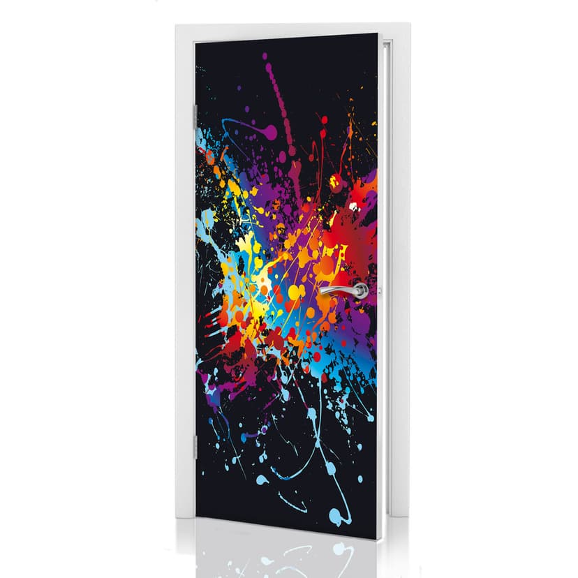 Adesivo per porta - Esplosione di colore
