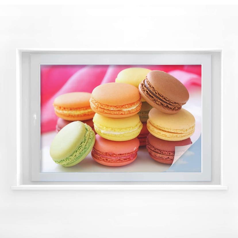Pellicola adesiva per vetri - dolci pasticcini