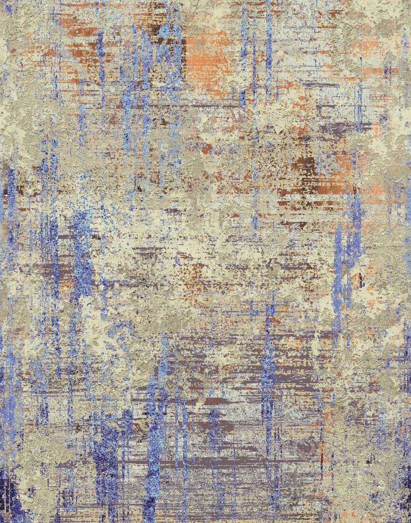 Fotomurale Texture murale astratta in beige con ruggine e viola in Used 2,7 x 2,12 m