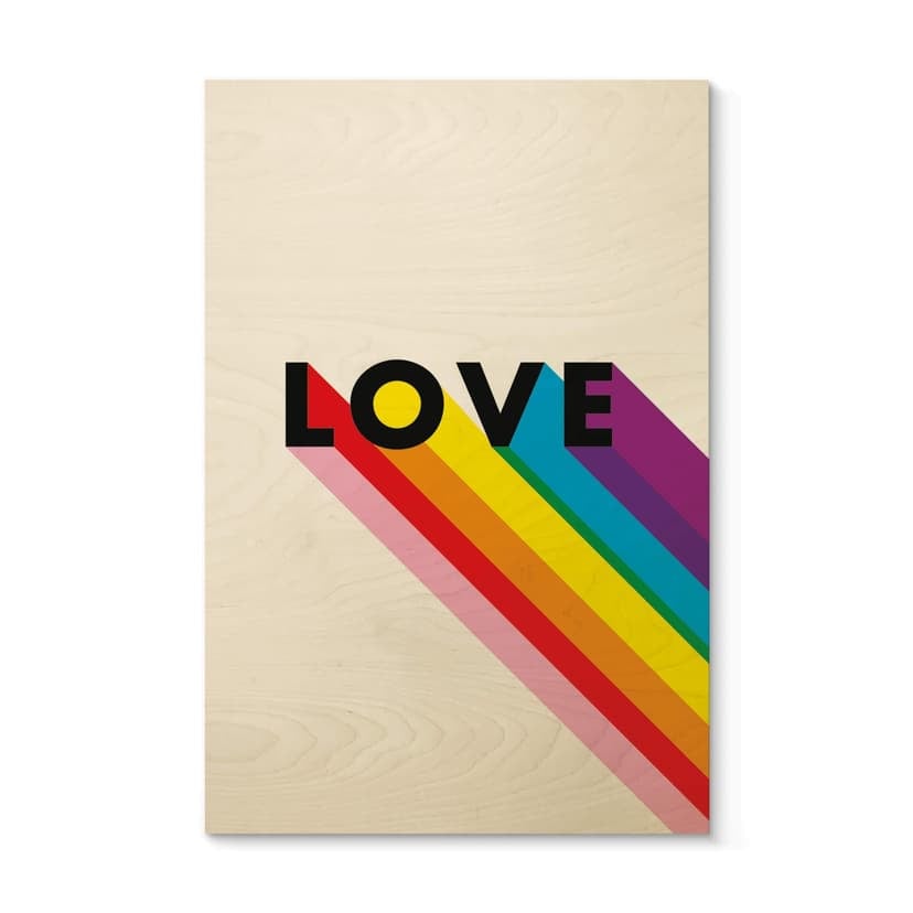 Stampa su legno LGBTQIA+ Love