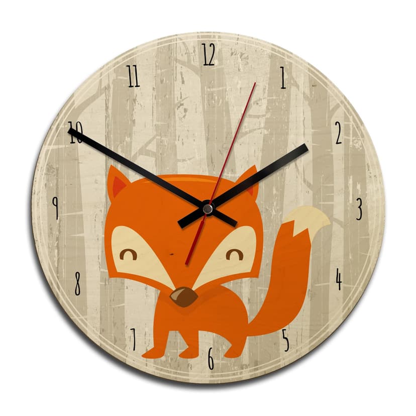 Orologio in legno - Fox o clock