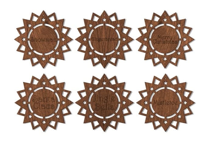 Decoro in legno - Natale (6-pz.)