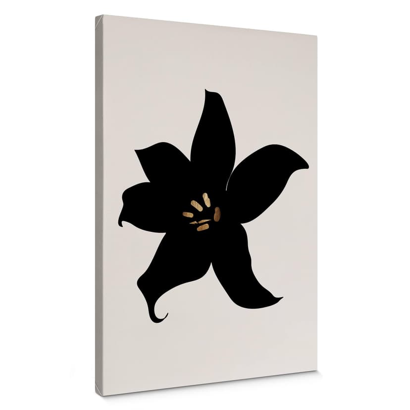 Stampa su tela Kubistika - Orchidea nera