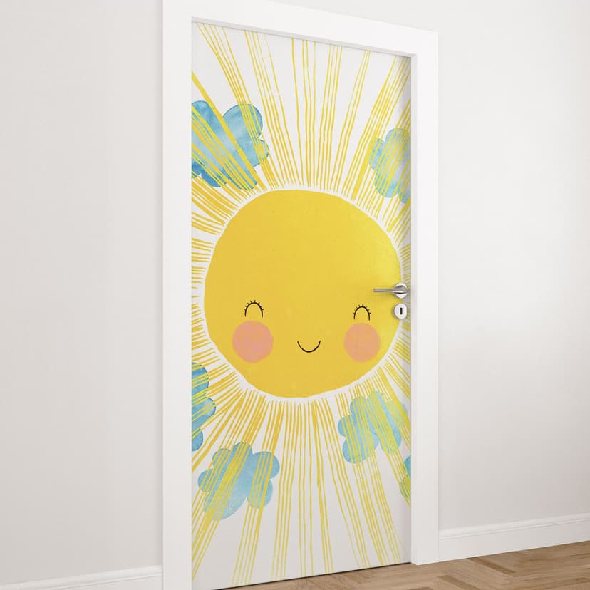 Pellicola per porta per la stanza dei bambini - Una giornata di sole - Treechild - Decorazione autoa