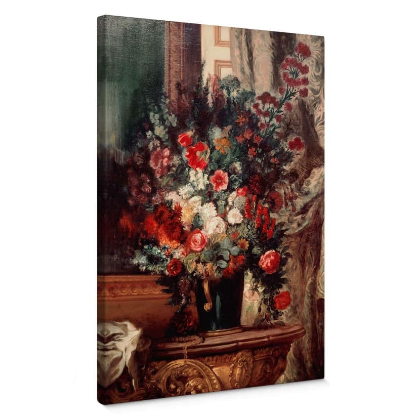 Delacroix - Vaso di fiori su mensola