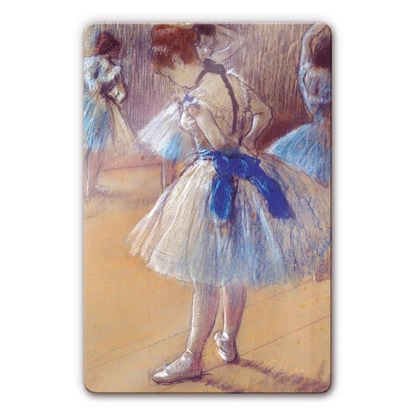 Stampa su vetro - Degas - Ballerina che lega il fiocco