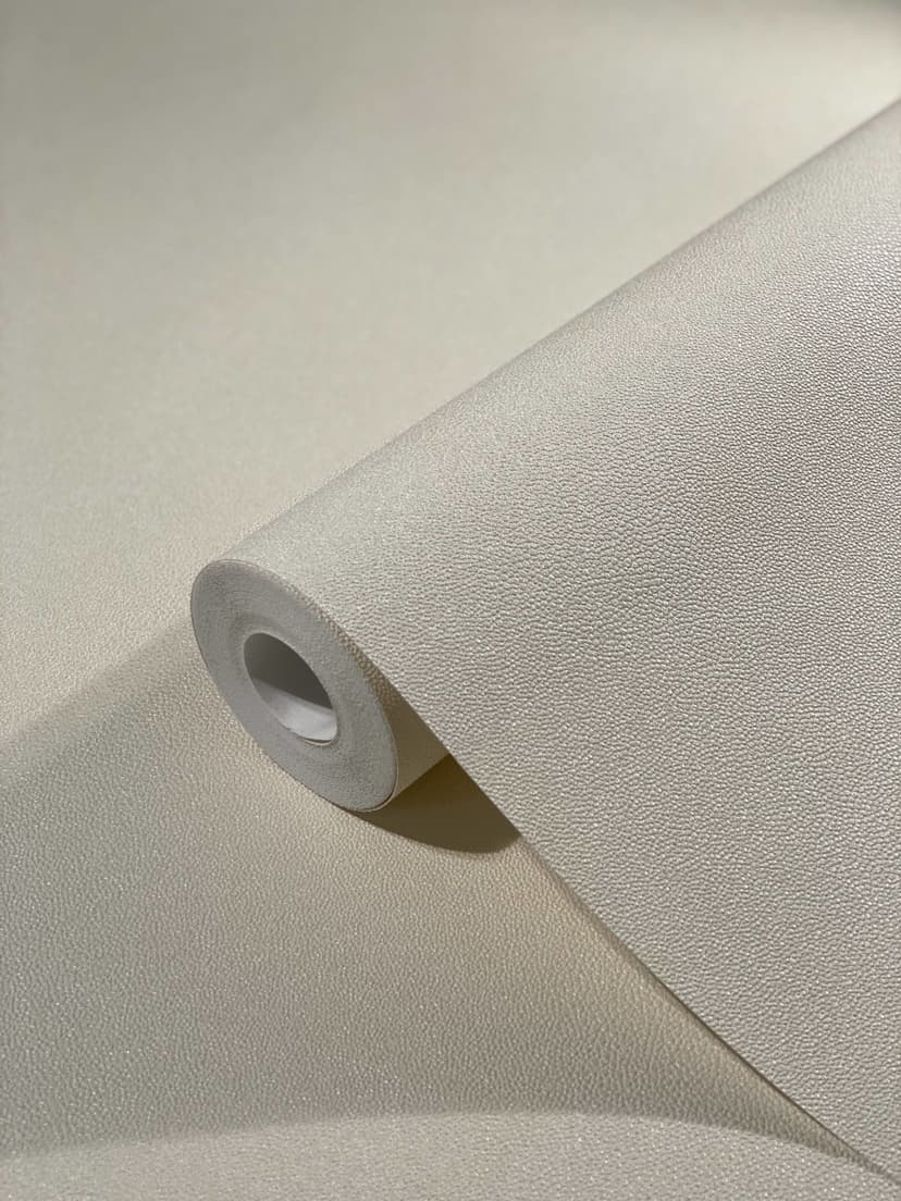 Carta da parati in tessuto non tessuto con piccole perle in tinta unita beige di Harald Glööckler