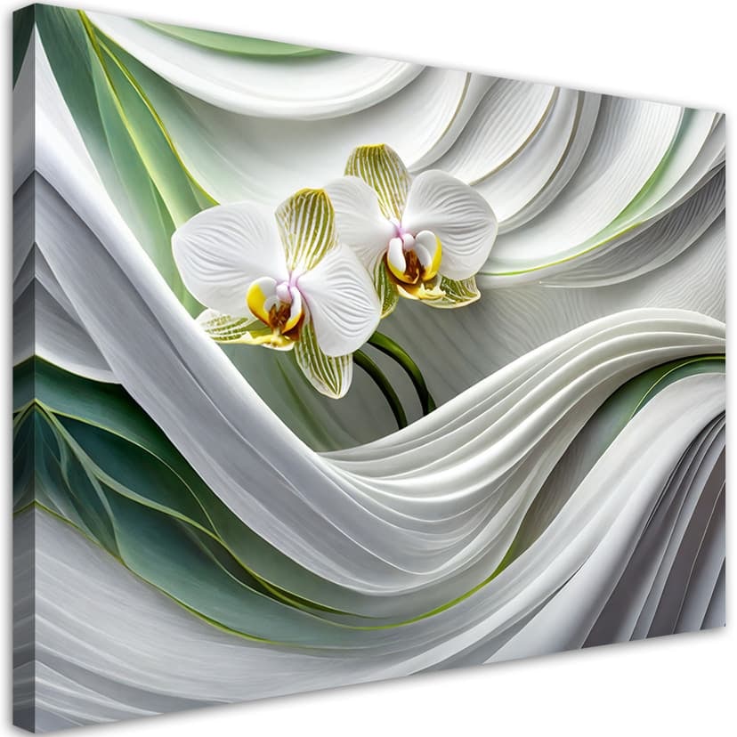 Stampa su tela, Orchidea astratta 3D