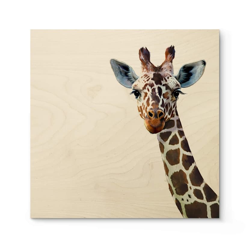 Stampa su legno Graves - Giraffa