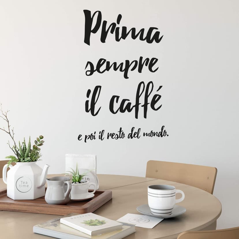 Adesivo murale - Prima sempre il caffé