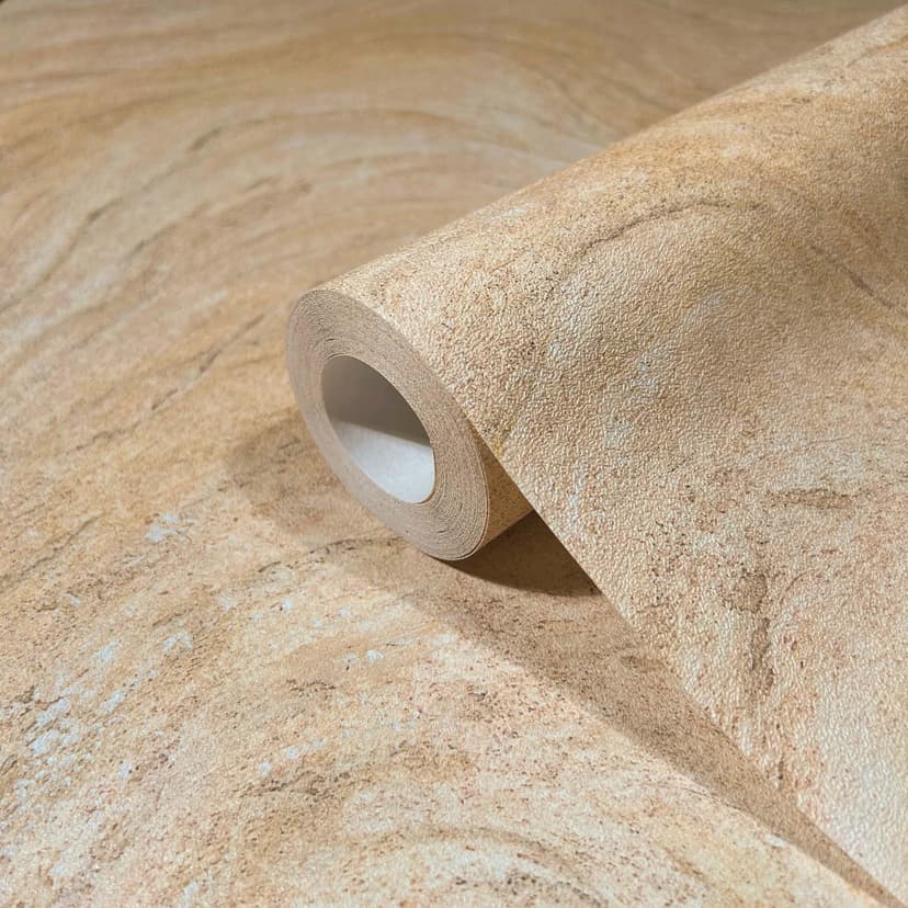 carta da parati in tessuto non tessuto con effetto marmo e pietra beige effetto marmo