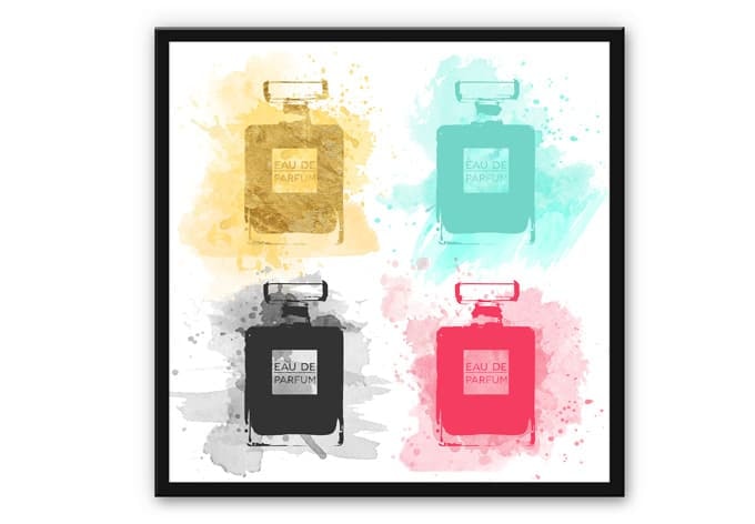 Stampa su Forex - Eau de parfum - acquarello multicolore