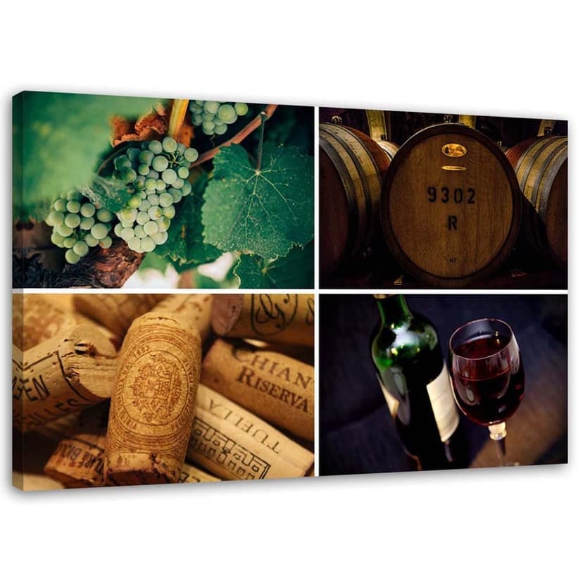 Stampe su tela, Vino e uva