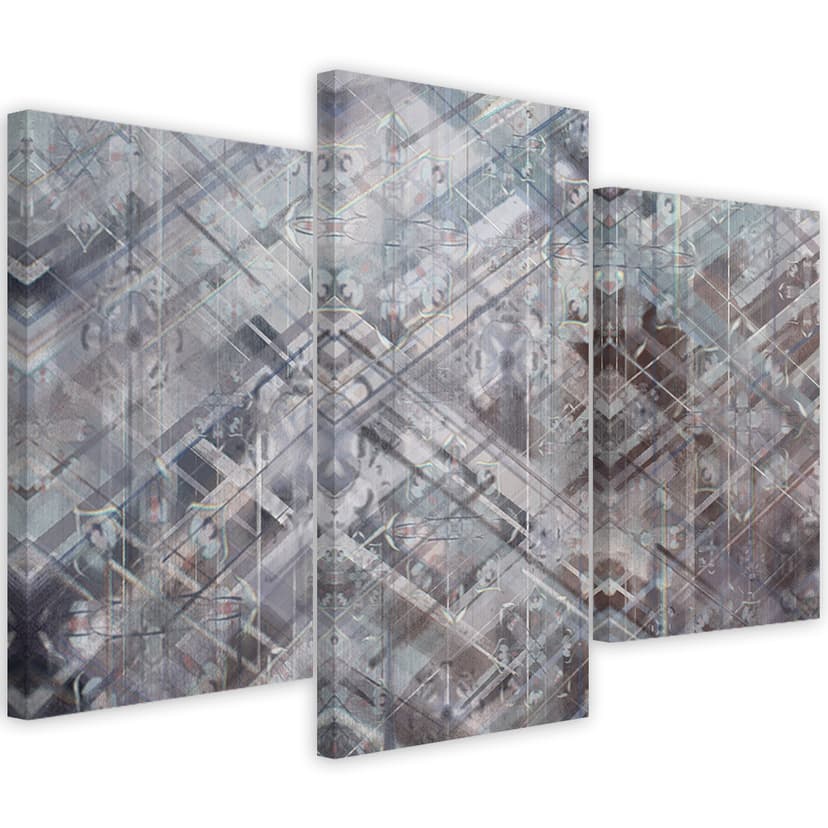 Stampa su tela 3 pezzi Forme geometriche astratte