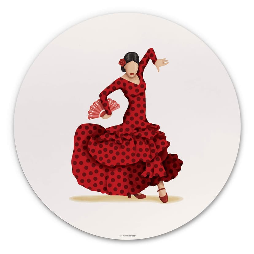 Alu-Dibond Tohmé - Flamenco - Rund