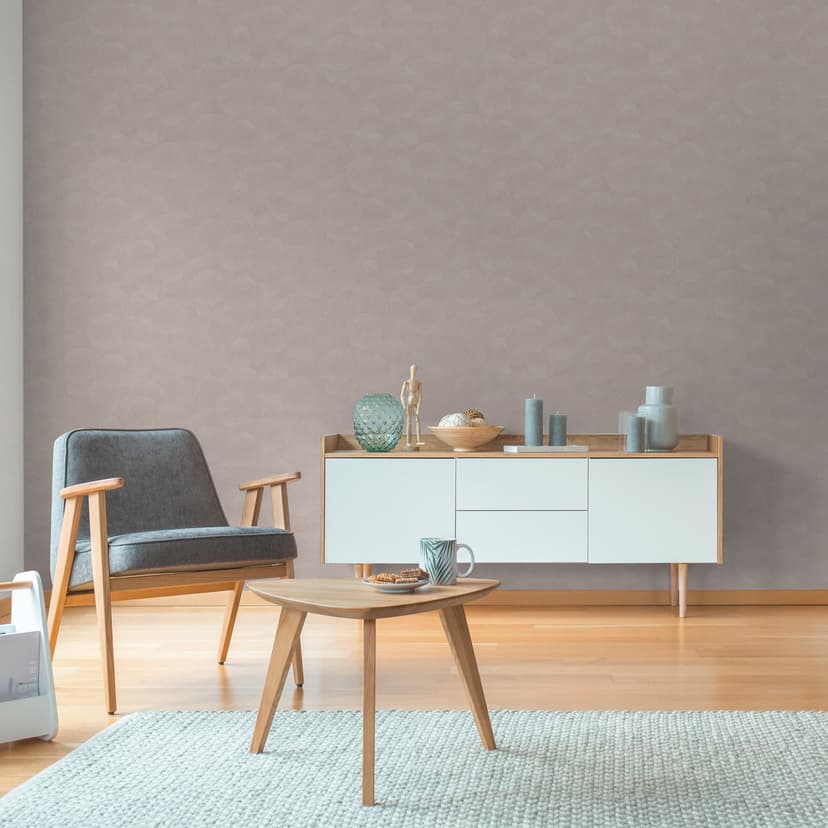 carta da parati 3D con motivo a cerchi beige e grigio - Carta da parati in tessuto non tessuto con texture discreta e moderna