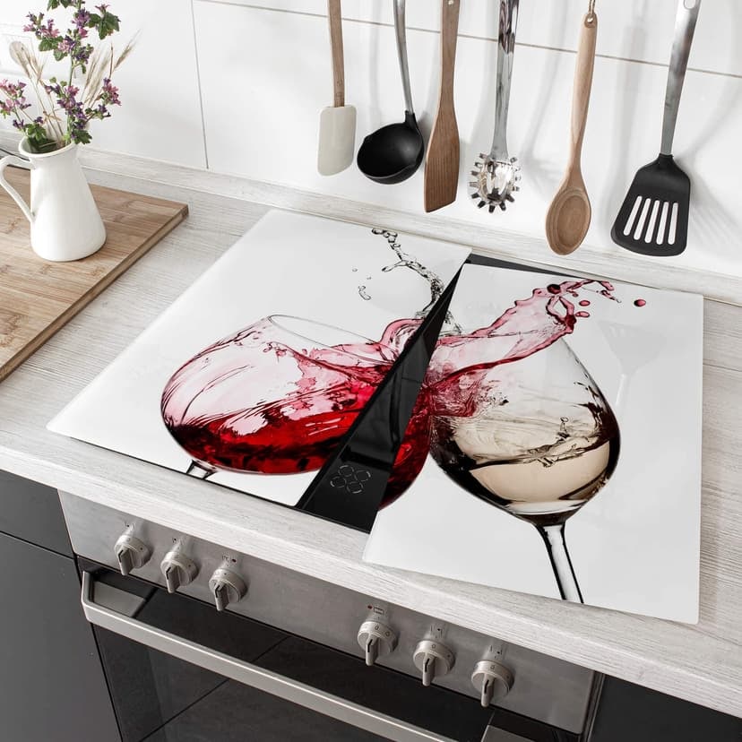 Piastre copri-fornelli –Bicchieri di vino
