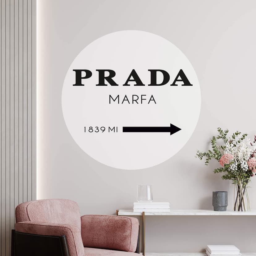 Adesivo murale Prada Marfa - tondo