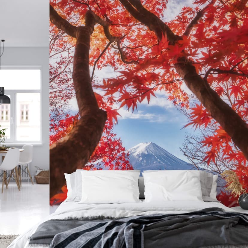 Fotomurale Samejima - Foglie rosse 192x260 cm