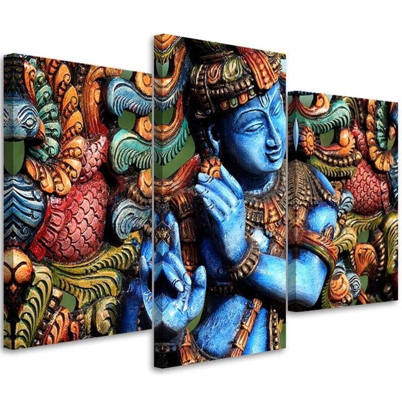 Stampa su tela 3 pezzi, Buddha Zen Religion