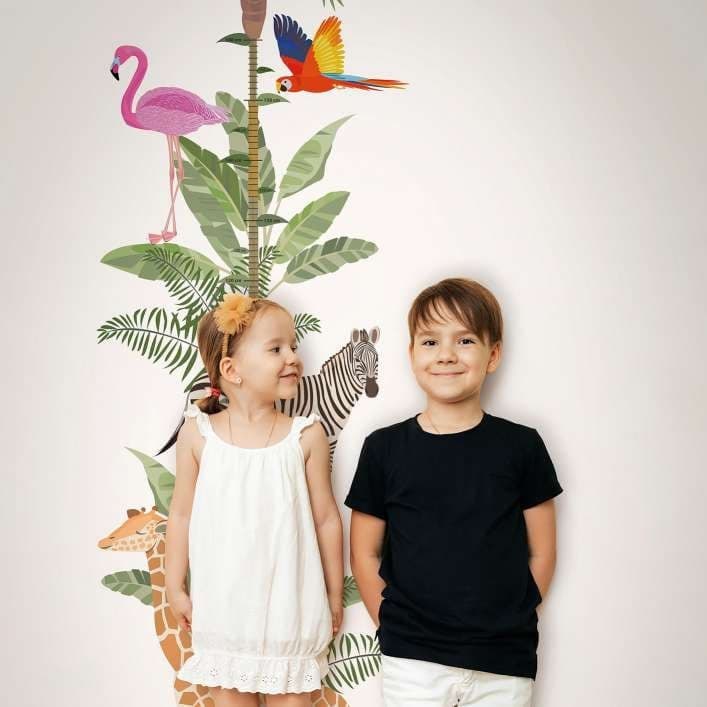 Carta da parati per bambini, carta da parati in tessuto non tessuto con illustrazione Kids Walls bianco, verde, beige