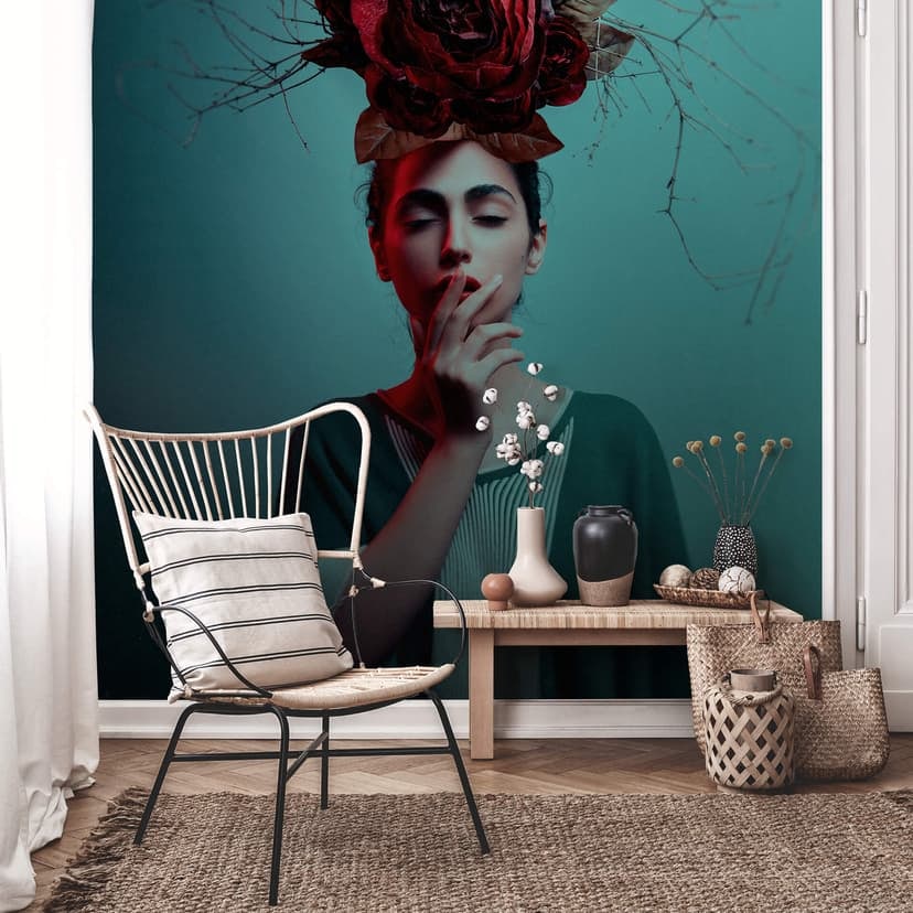 Fotomurale Amin – Fiori nei capelli