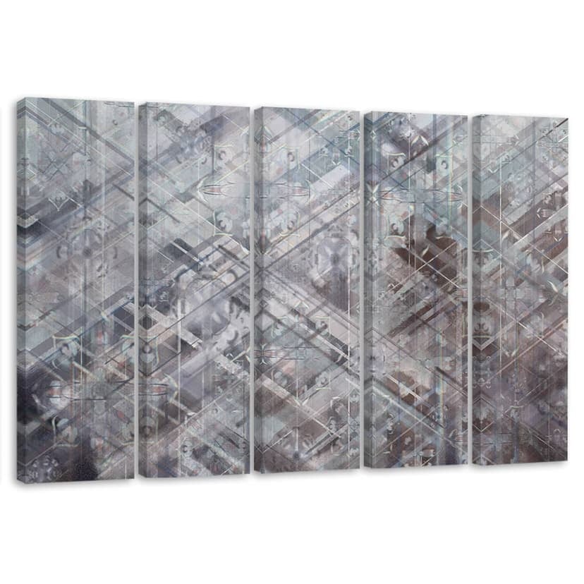 Stampa su tela 5 pezzi Forme geometriche astratte