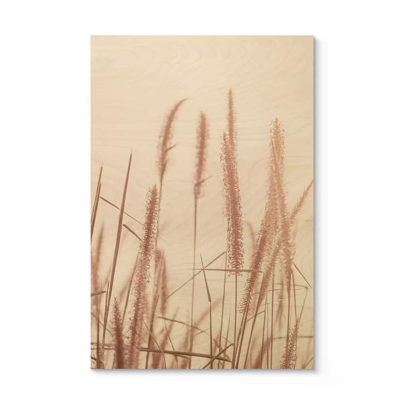 Stampa su legno - Erba