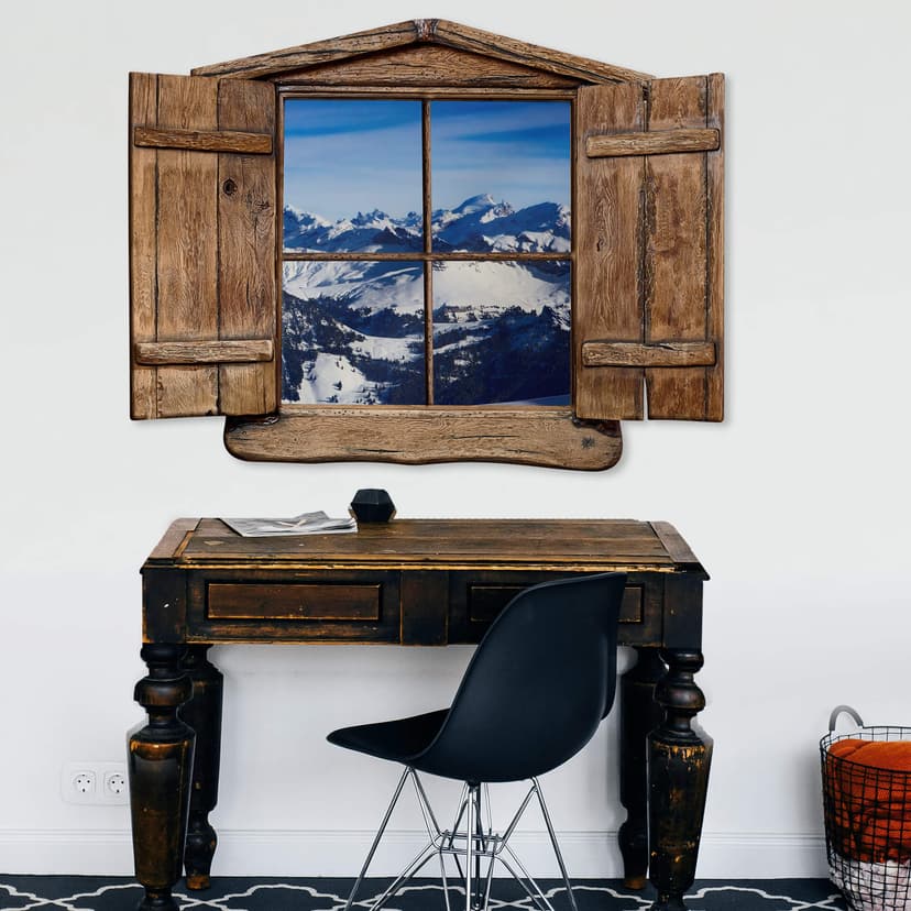 Adesivo 3D finestra - Alpi