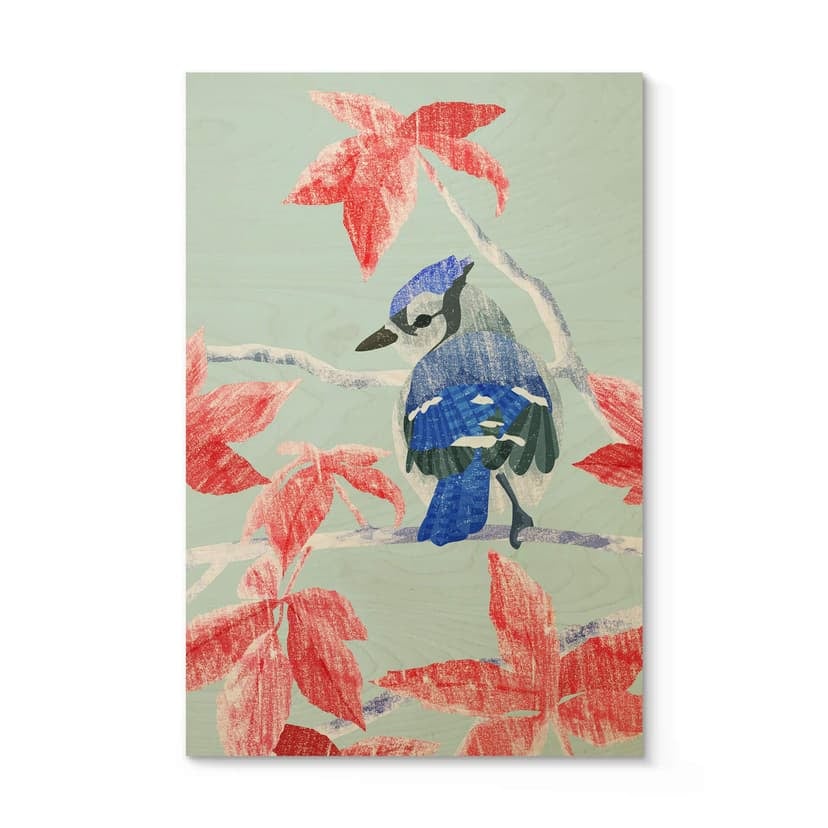Stampa su legno Goed Blauw - Martin pescatore