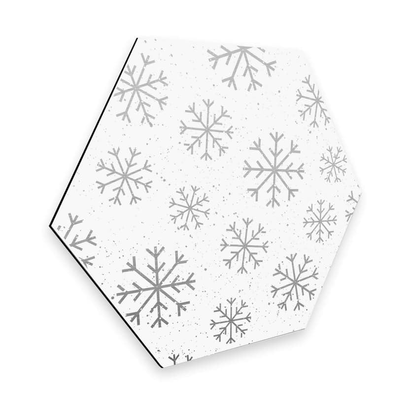 Esagoni Alu-dibond - Fiocchi di neve