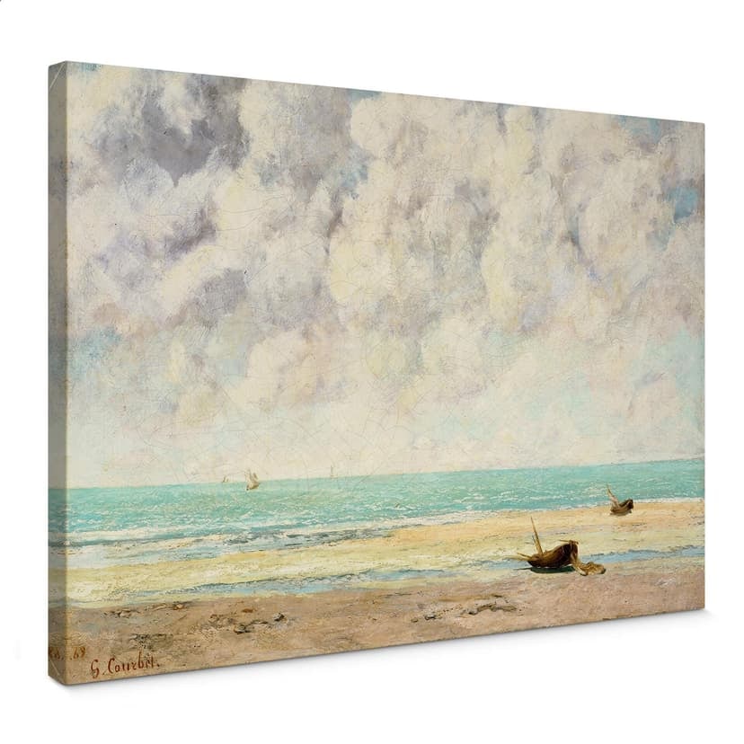 Stampa su tela Courbet- Il mare calmo