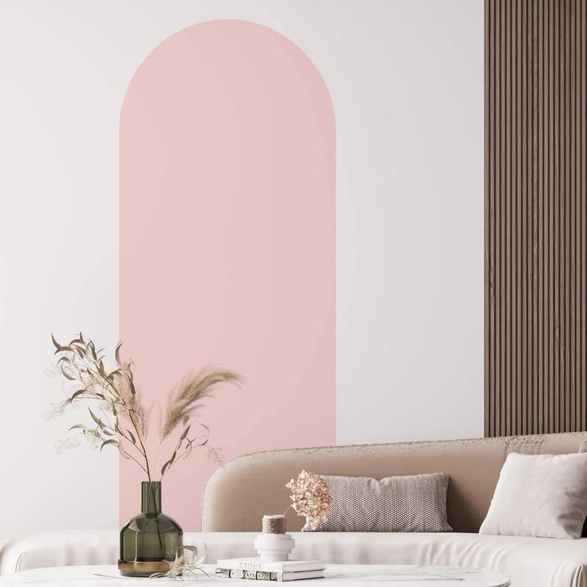 Adesivo murale Rosé stretto ad arco tondo