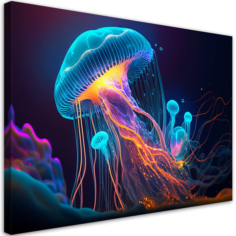 Quadro su tela Colori vivaci sott'acqua