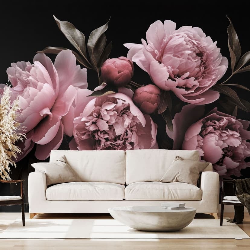 Fotomurale Peonia rosa - Haase