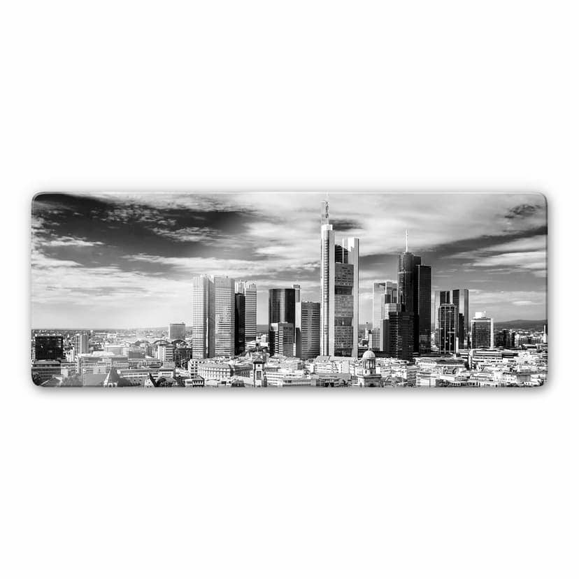 Stampa su vetro - profilo di Francoforte - panoramica