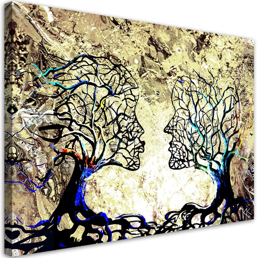 Stampe su tela, Astrazione d'amore di alberi che si baciano