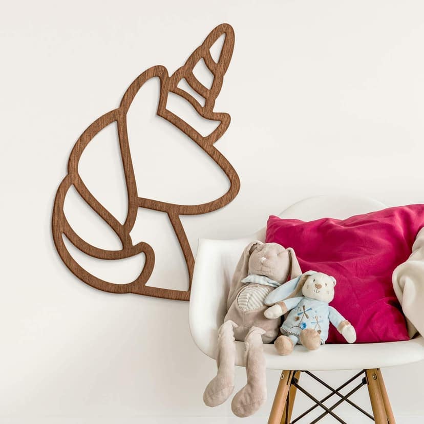 Decoro in mogano – Unicorno