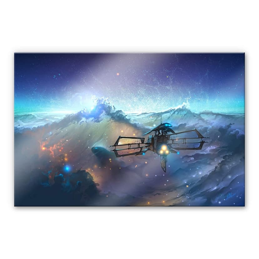 Stampa su vetro acrilico in vetro aerroscape - Il mare dello spazio