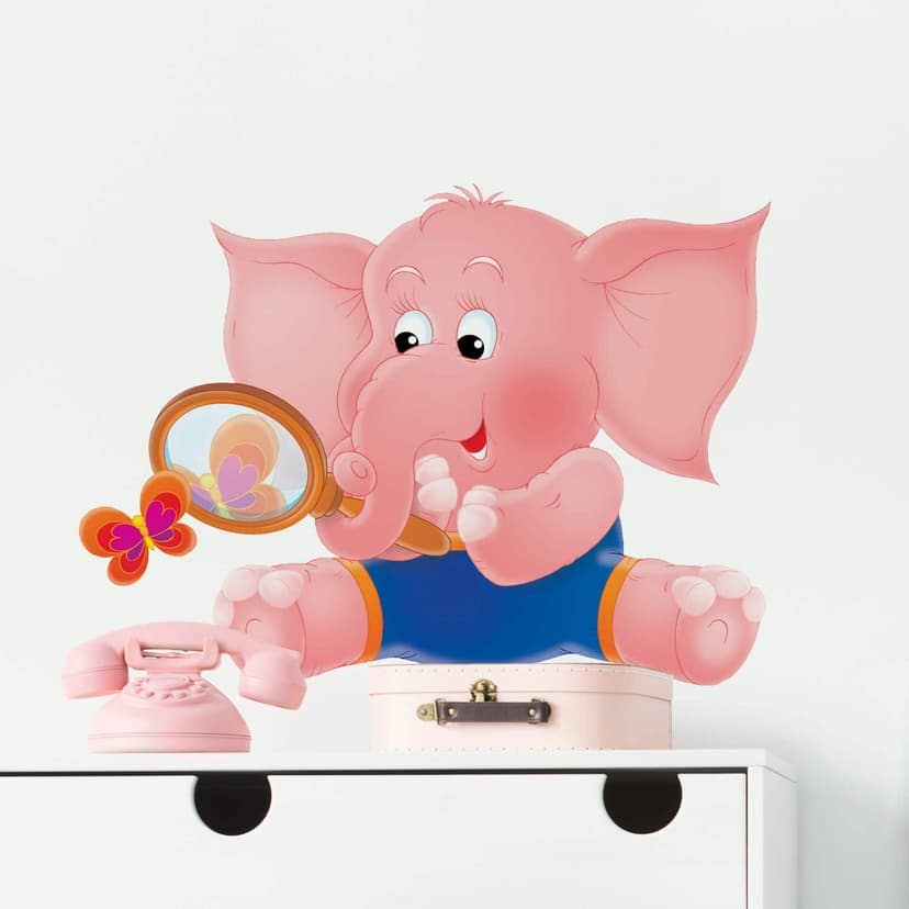 Adesivo murale - Elefante rosa