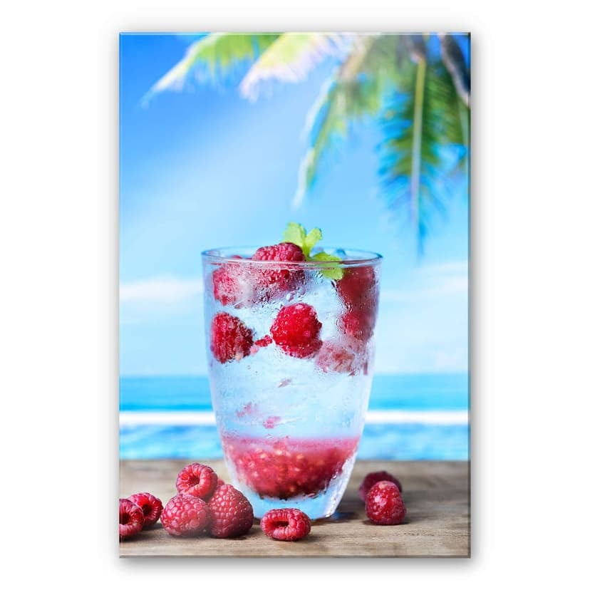 Stampa su vetro acrilico in vetro Tropical Raspberry