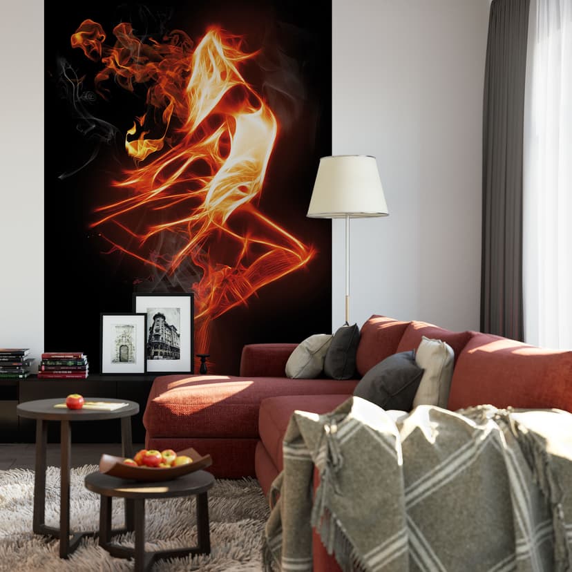 Fotomurale Ballerina di fiamma - 144x260 cm
