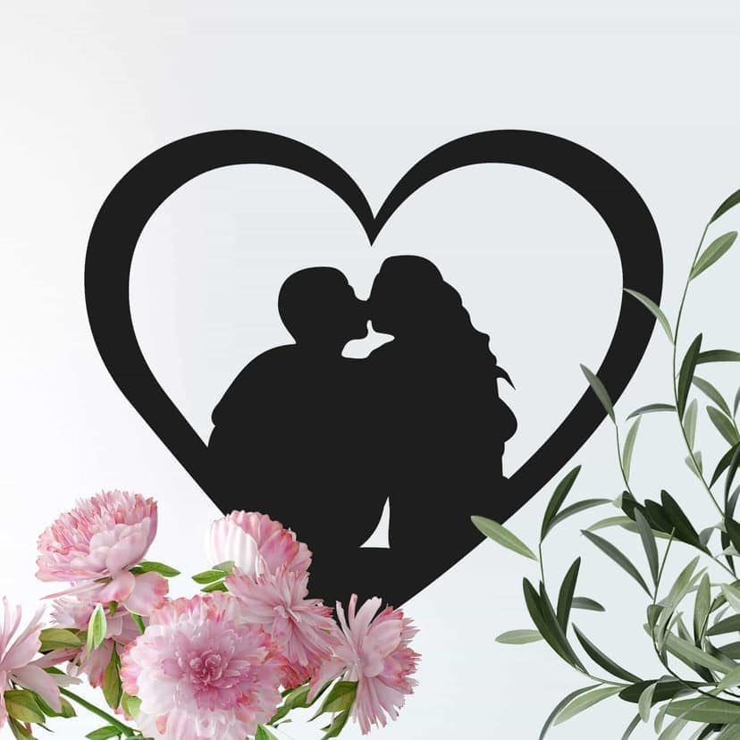 Adesivo murale - Bacio nel cuore