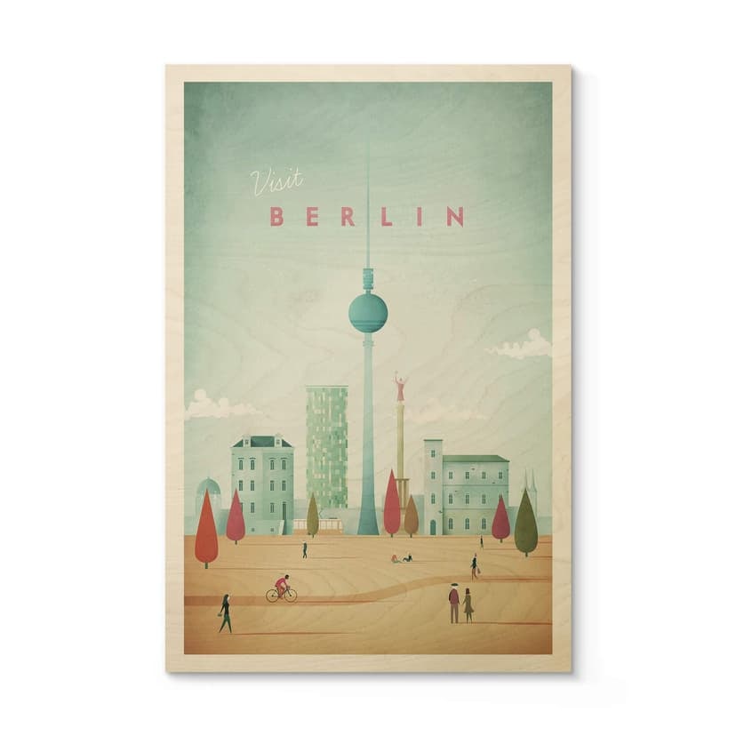Stampa su legno Rivers - Berlin