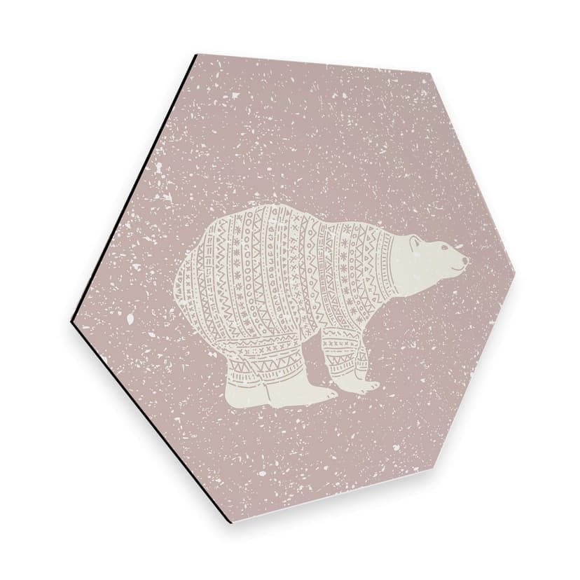 Esagoni Alu-dibond - Orso polare