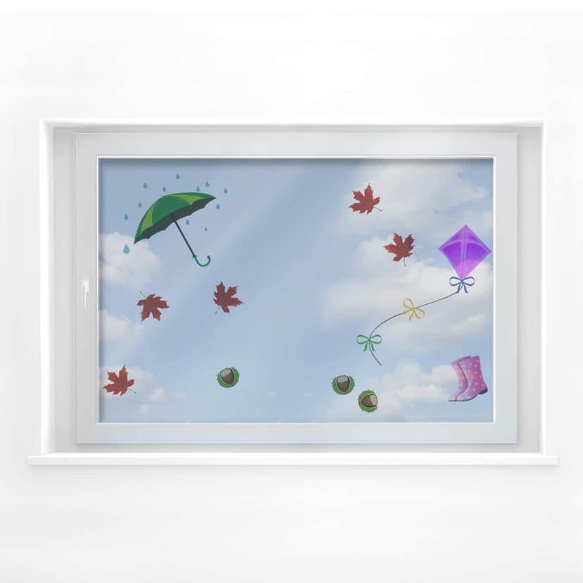Decoro per finestre - Set autunno
