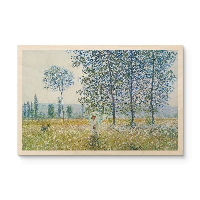 Stampa su legno Monet - Campi in primavera